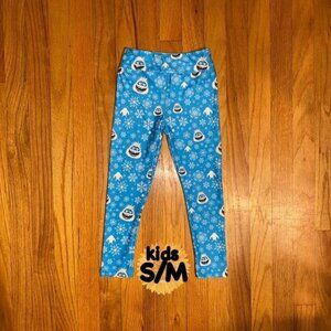 Yeti Snow Monster Kids S/M Leggings 2-5